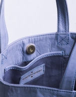 DAISY AZUL DENIM: Nobuck tote bag