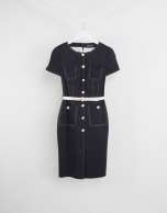 Navy blue short sleeved dress