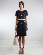 Navy blue short sleeved dress