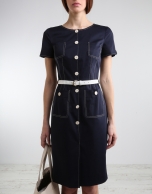 Navy blue short sleeved dress