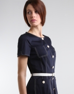 Navy blue short sleeved dress