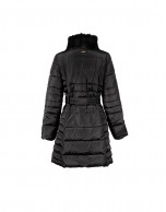 Black quilted coat