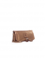 MARTINA DORADO: Folding leather clutch bag