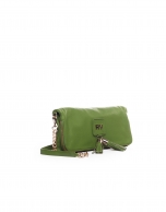 MARTINA VERDE: Folding leather clutch bag