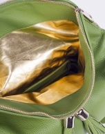 MARTINA VERDE: Folding leather clutch bag