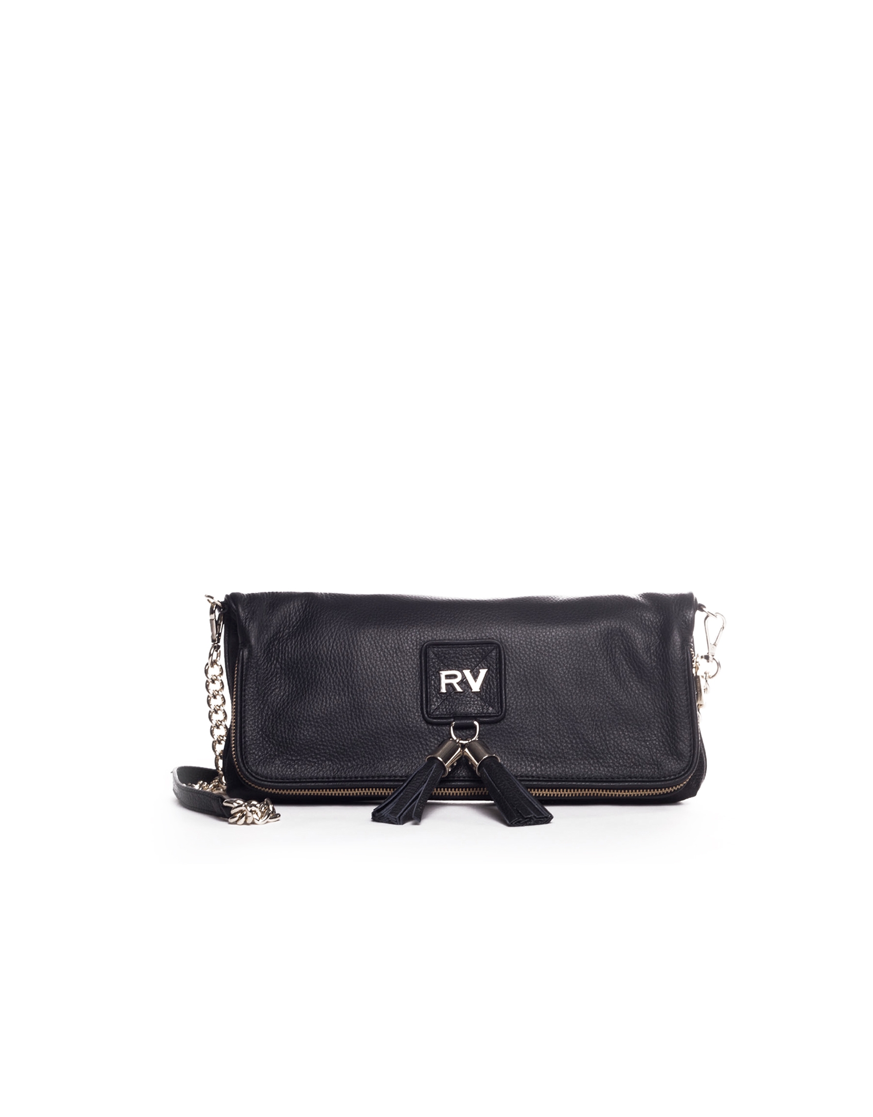 MARTINA NEGRO: Folding leather clutch bag