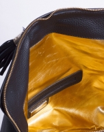 MARTINA NEGRO: Folding leather clutch bag