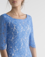 Blue lace dress