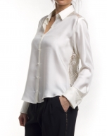 Long sleeve silk shirt 