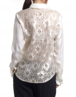 Long sleeve silk shirt 