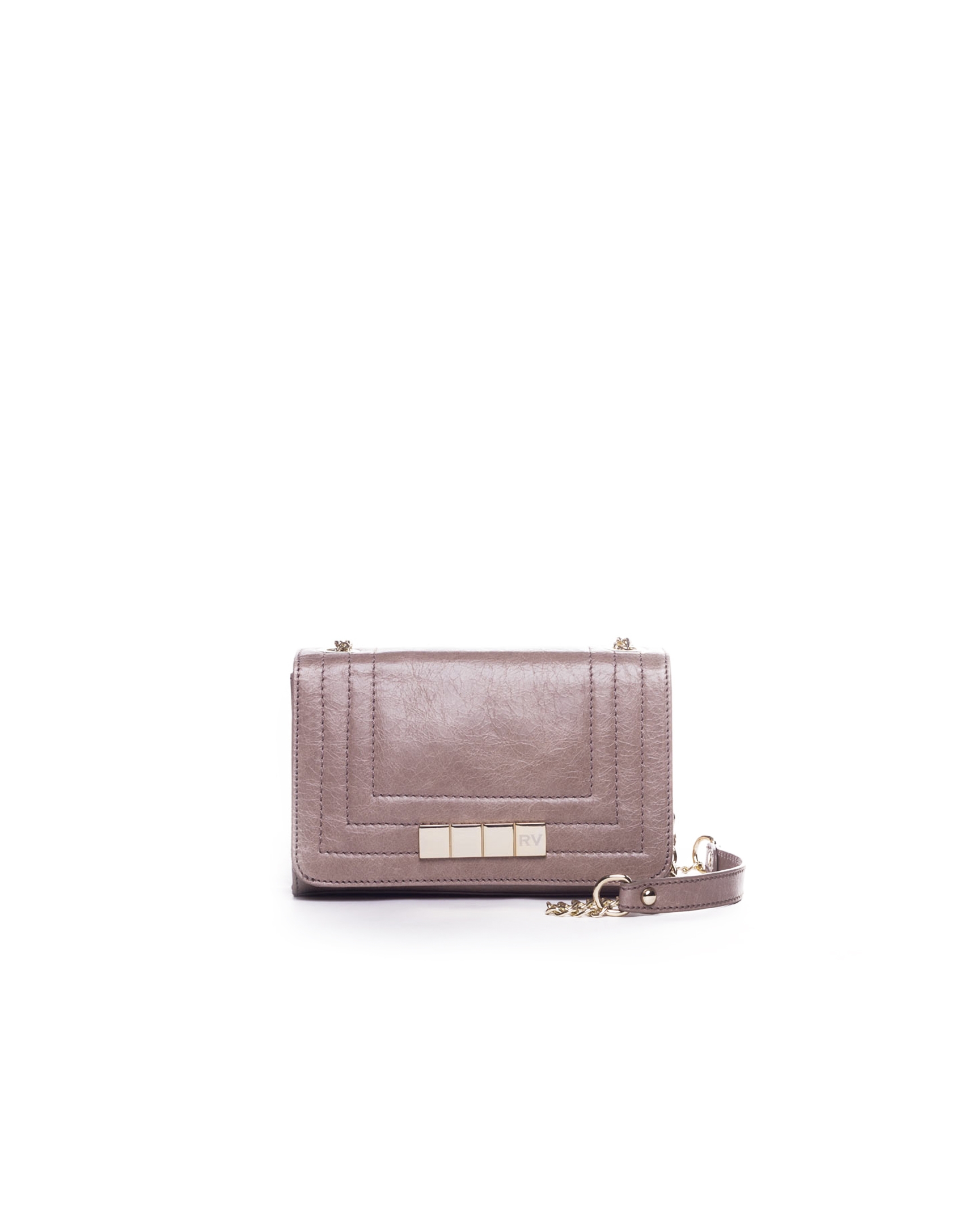 SAMBA PIEDRA: Distressed leather bag with flap