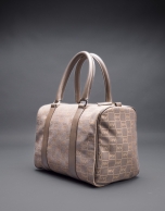 Jacquard Emilia bag with gilded lurex, cowhide and RV  logo