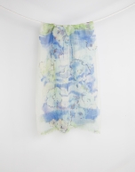 Foulard estampado floral verde