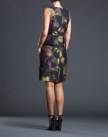 Black - mustard jacquard dress