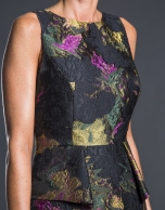 Black - mustard jacquard dress