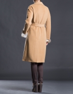 Wool and fox skin coat 