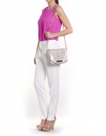 ALICIA STYLISH: Multi-colored stingray fantasy leather shoulder bag