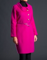 Two-faced aubergine coat