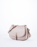 Bolso Bandolera Natalia Onda piel grabado RV color nude