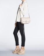 Nude Natalia Onda leather shoulder bag with embossed logo