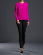 Fuchsia crew neck shirt