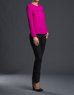 Fuchsia crew neck shirt