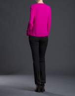 Fuchsia crew neck shirt