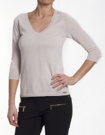 Long sleeve V neck jersey 