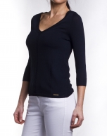 Long sleeve V neck jersey 