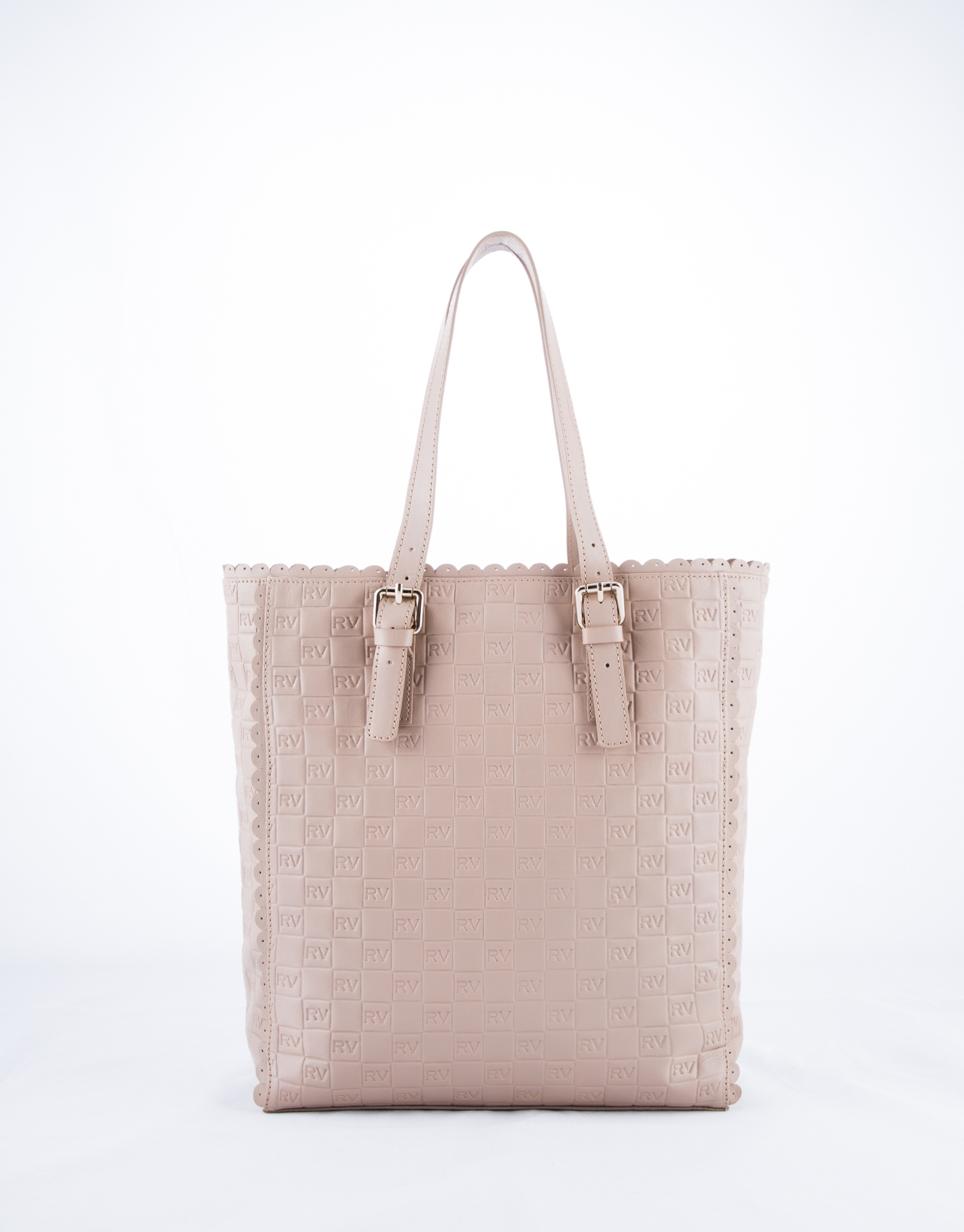 Bolso Shopping Eve Onda piel grabado RV color nude