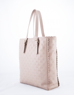 Bolso Shopping Eve Onda piel grabado RV color nude