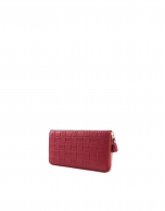 Cartera piel roja