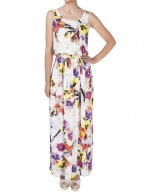 Long floral print dress