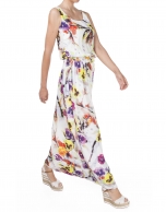 Long floral print dress