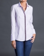 Purple shirt with trim