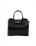 Bolso Satchel Ryan Line piel negro