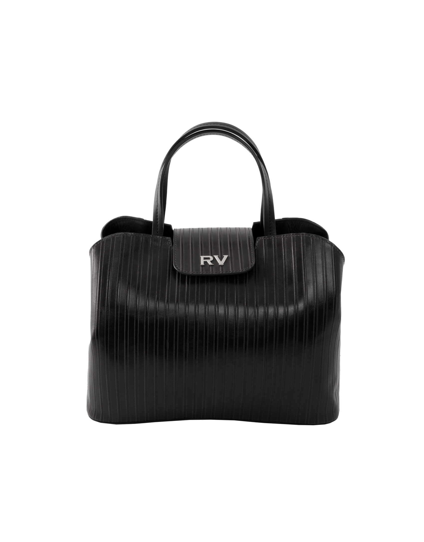 Ryan Line black leather embossed bag 