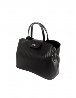 Bolso Satchel Ryan Line piel negro