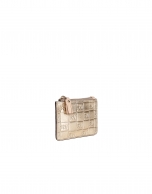 Gold cowhide coin purse