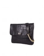 Bolso Messenger Miranda For Ever piel negra brillo