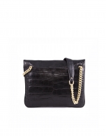 Bolso Messenger Miranda For Ever piel negra brillo