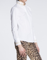 White cotton Mao shirt 