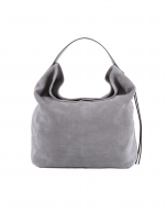 Albert Zipper gray split leather bag.