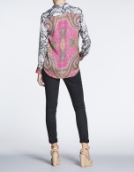 Floral and geometric print long sleeve shirt 