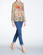 Floral print long sleeve shirt