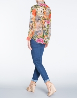 Floral print long sleeve shirt