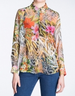 Floral print long sleeve shirt