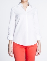 White cotton long sleeve shirt 