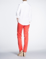 White cotton long sleeve shirt 