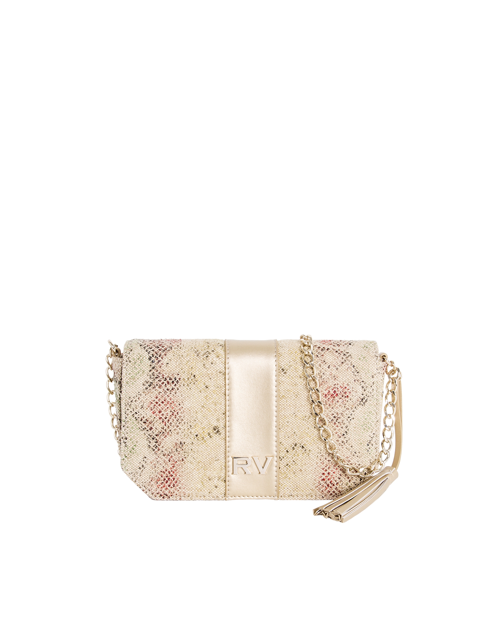 Print canvas shoulder bag